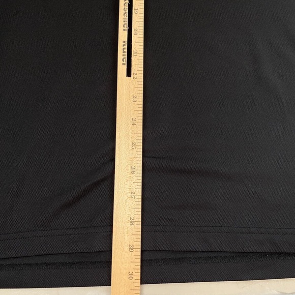 Travis Mathew Polo Shirt Mens Large Winged Solid Black Logo Pocket Short Sleeve - Picture 8 of 14